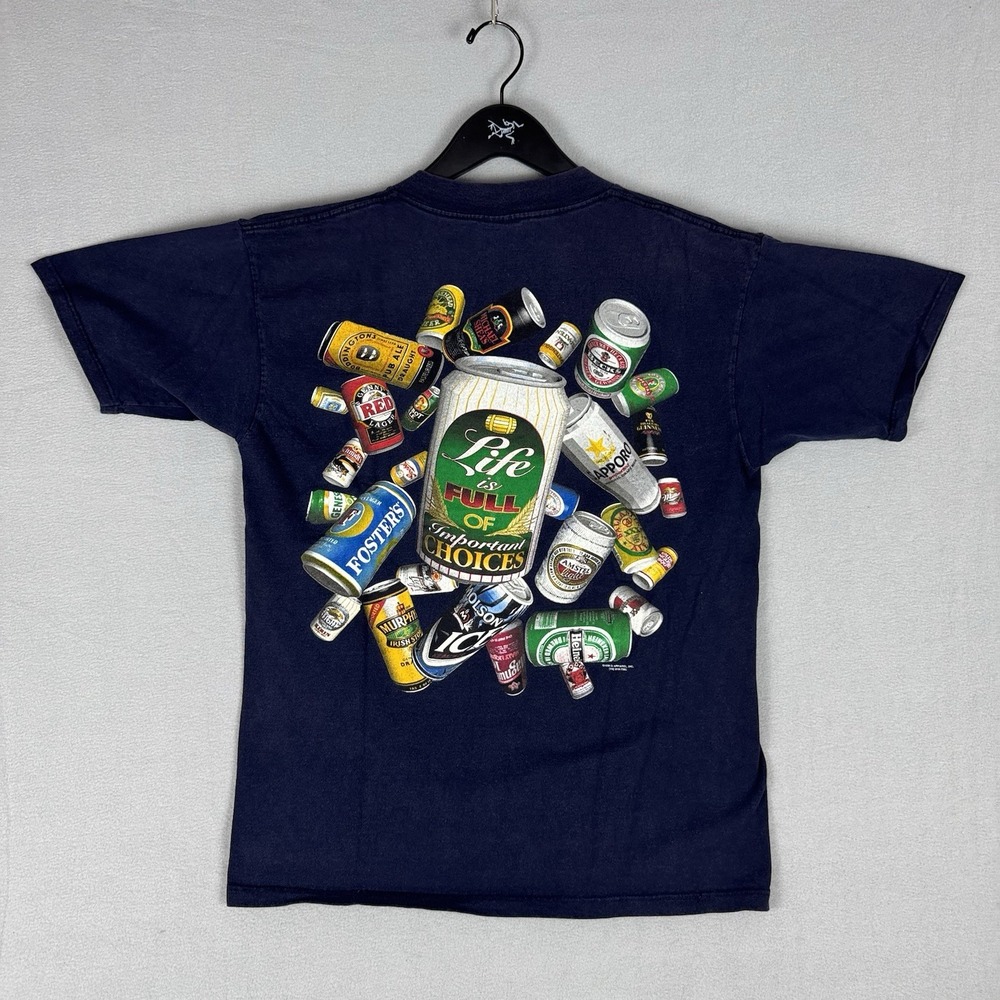 Vintage Gildan Beer Heineken Graphic Double Sided T-Shirt Men's Large USA 90s